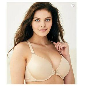 Maidenform Womens Bra 36DD Beige Extra Coverage T-Back T-Shirt Smoothing NWOT
